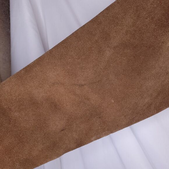 Polo Ralph Lauren Suede Jacket Mens Small Flannel Lined Leather Bomber Vintage - Picture 4 of 16